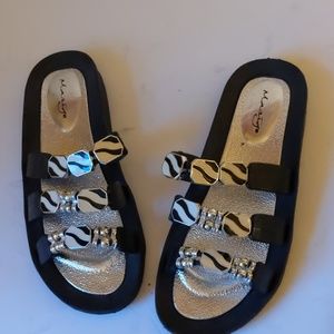 Mazigo black beaded sandals-sz S